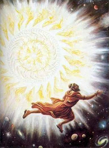 Durvasa trying to escape from Sudarshan Chakra