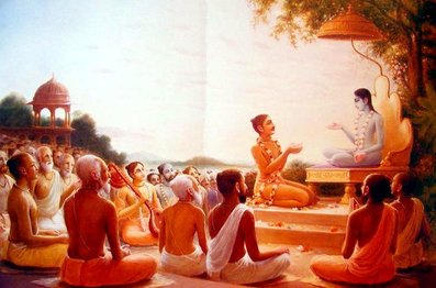 Shukdev Paramhans imparting eternal Vedic knowledge to Parikshit