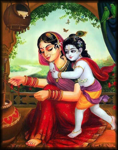 baby krishna and butter