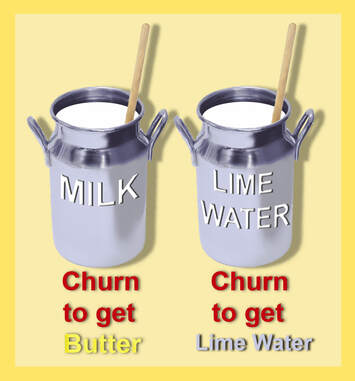 Butter; lime water