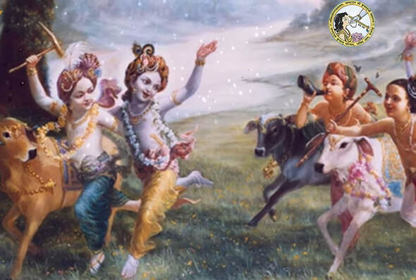 Shri Krishna with his friends 