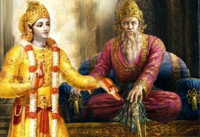 Shri Krishna with Dhritrashtra