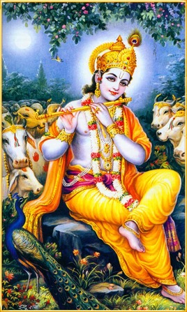 Shri Krishna playing flute