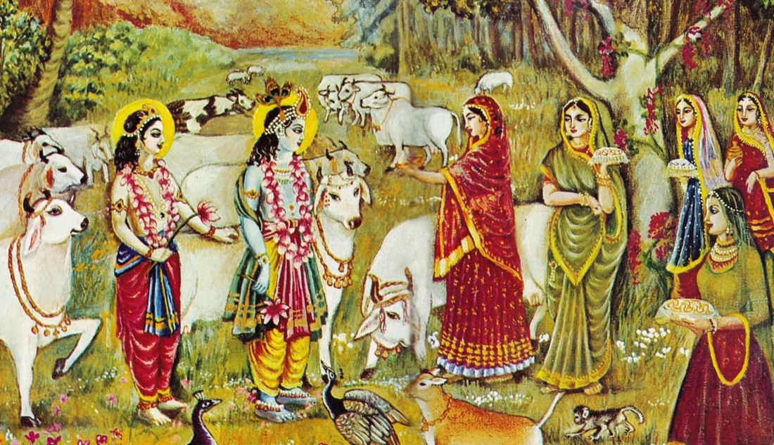 Brahmin Wives brought food for Shri Krishna